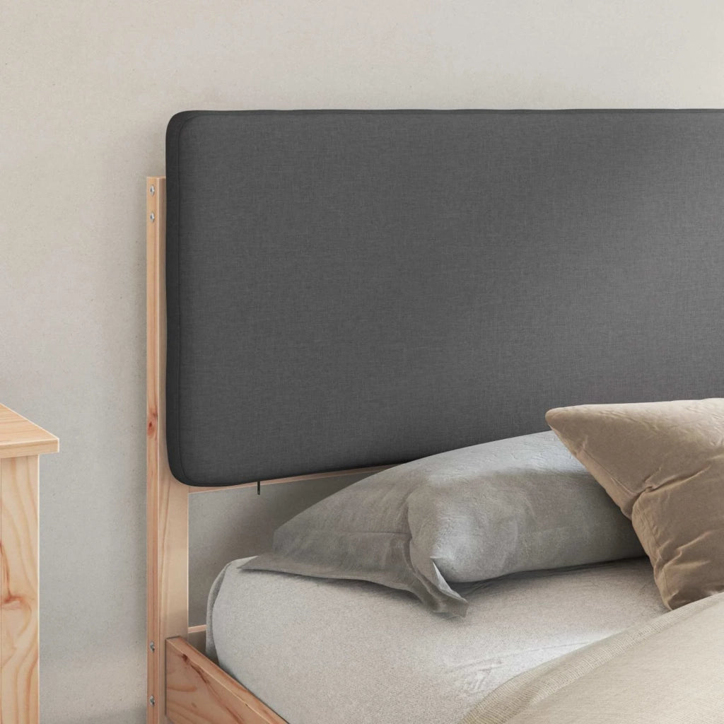 Letto con Testiera Rivestita-Struttura Letto con Testiera Grigio scuro 180 x 200 cm 531195