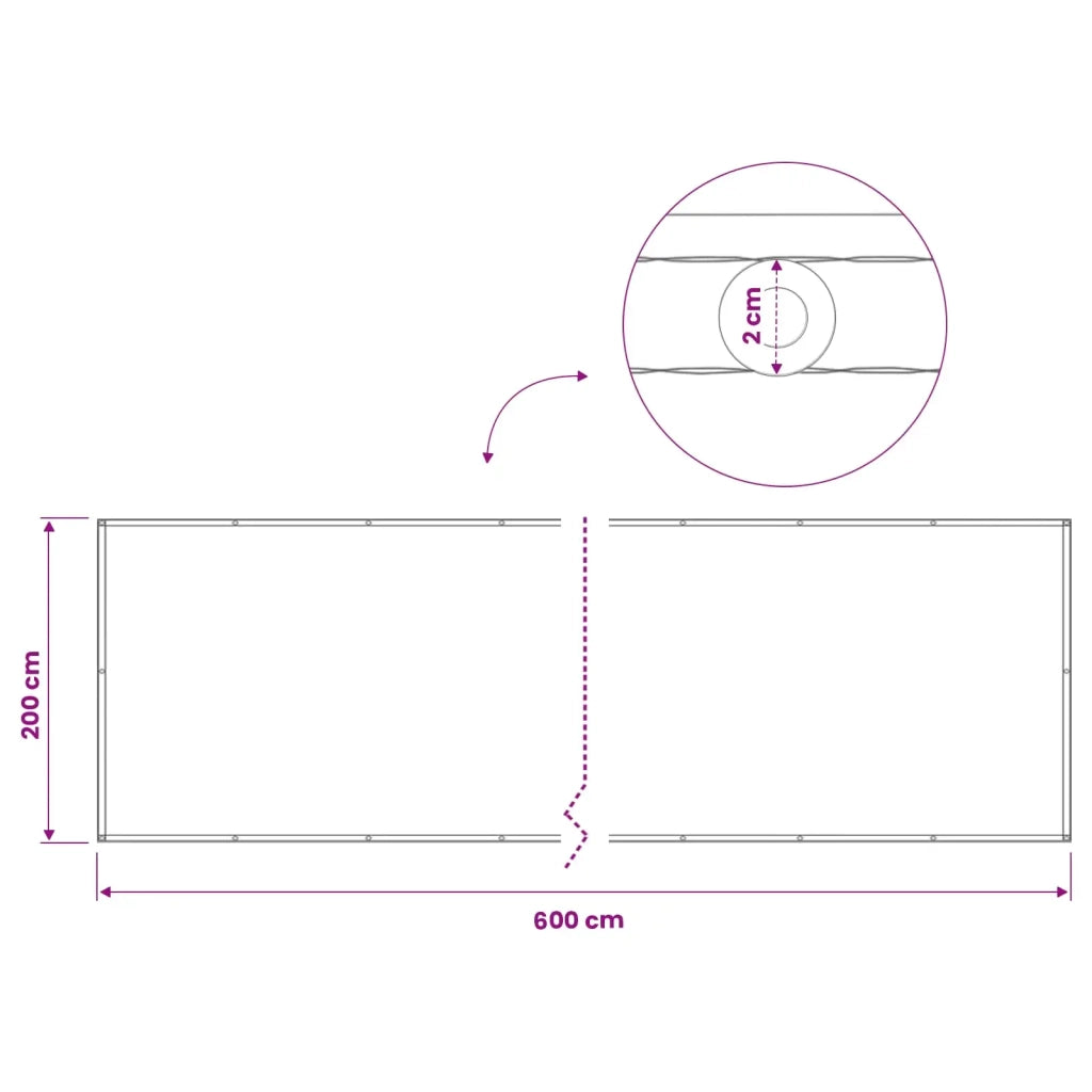 Schermo di Privacy per Balcone 200 x 600 cm 42036754