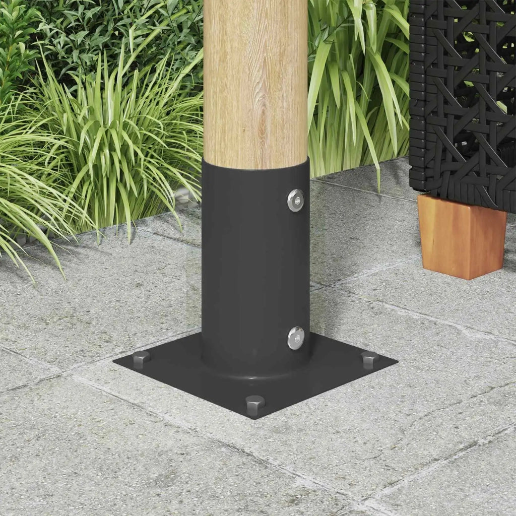 Ancora rotonda per terreno 4 pcs Antracite 15 x 15 x 15 cm