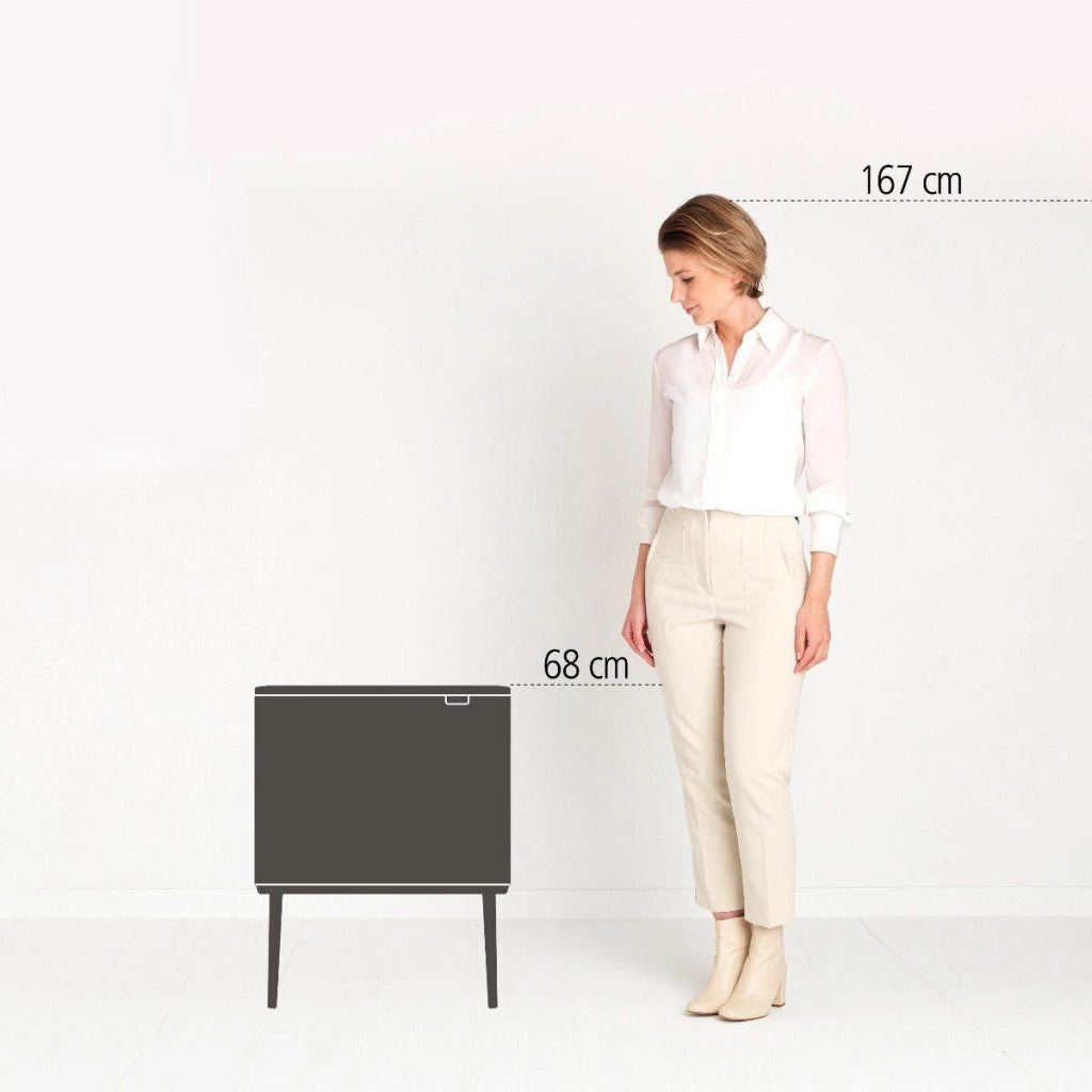 Brabantia Bo Touch Bin 34 L 2 cestello/i Beige