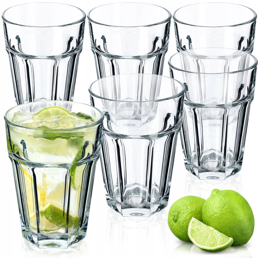 Set di 6 bicchieri alti KADAX da 370 ml per succhi e acqua.