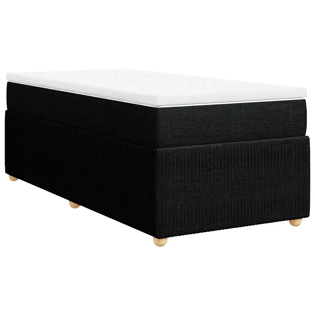 Giroletto a Molle con Materasso Nero 80x200 cm inTessuto 3285527