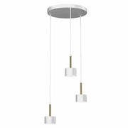 Lampada a sospensione Milagro Arena bianco ottone 3 luci