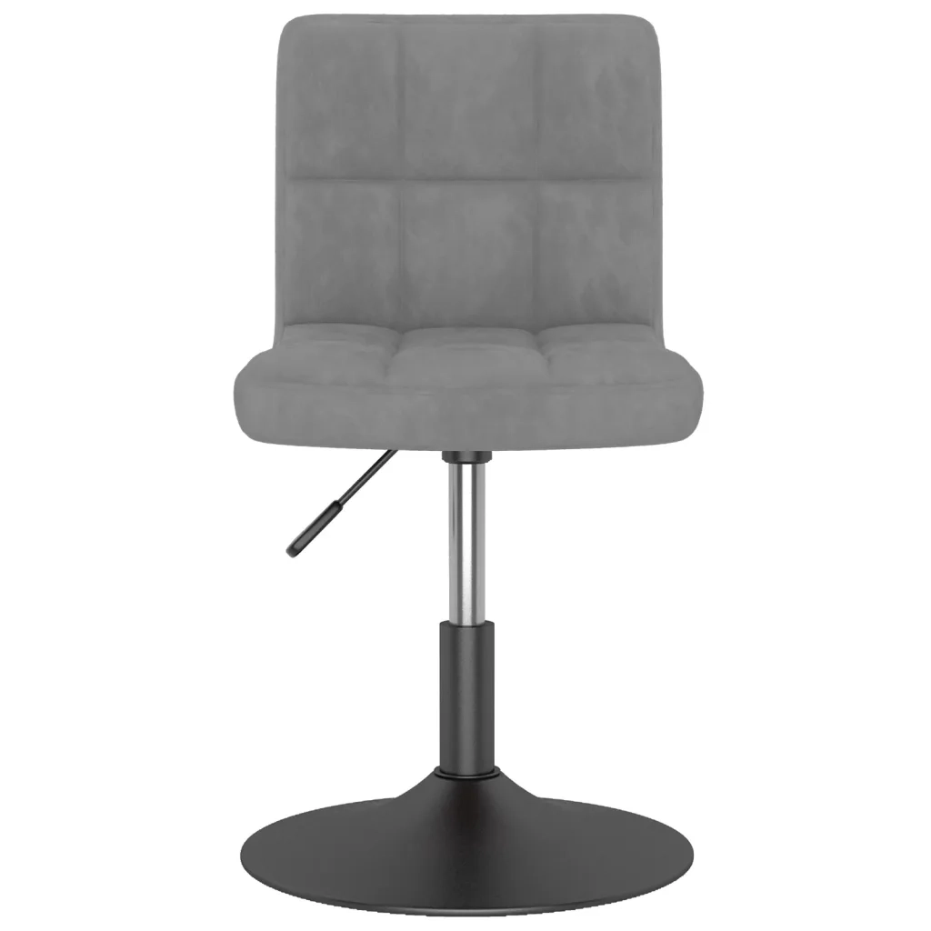 Sgabello da Bar Girevole Grigio Chiaro in Velluto 334252