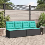 Panchina da giardino Nero polyrattan 3394475