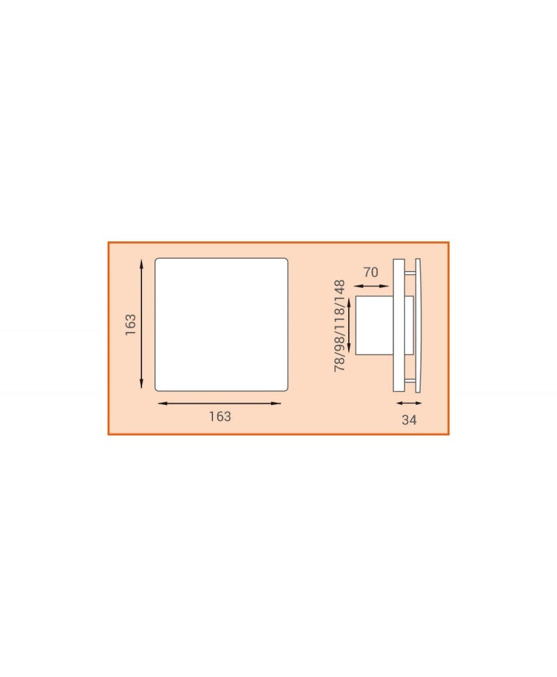 ASPIRATORE ELETTRICO BIANCO LEVANTE WATT 15 FORO MM  80 ad aspirazione assiale