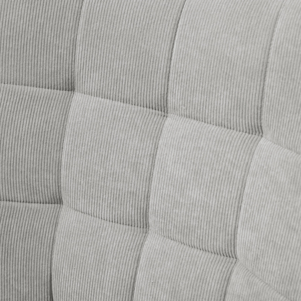 Poltrona reclinabile con poggiapiedi ¨C Minimal ¨C grigio tessuto velluto