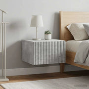 Mobiletto da notte a muro con cassetto 2 pcs Grigio Cemento 898432
