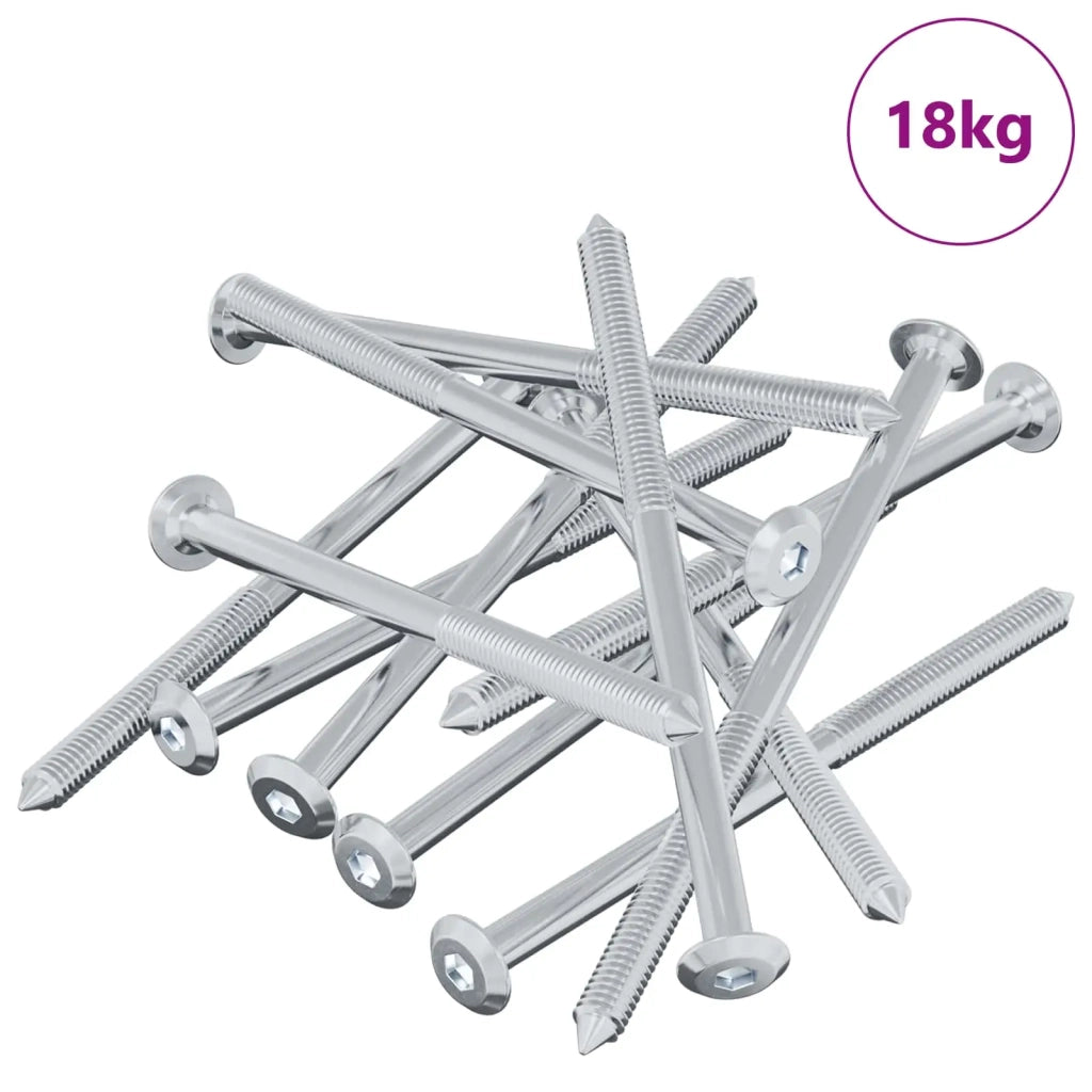 Vite 1000 pcs Argento M6 x 100 mm Acciaio