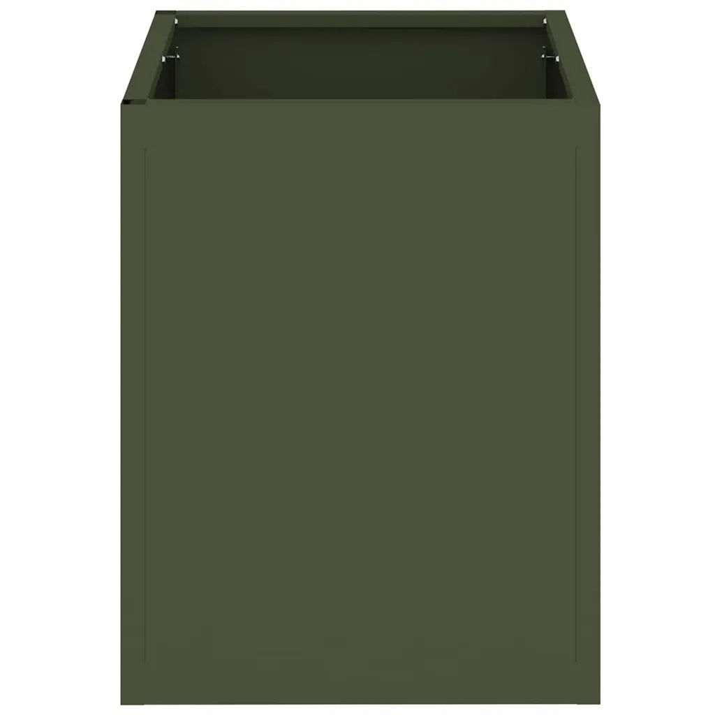 Vaso da giardino Verde oliva 32 x 32 x 40 cm 876346
