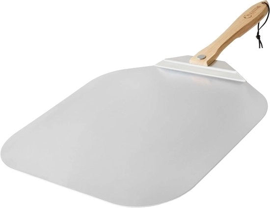 Pietanza per pizza in alluminio con manico pieghevole - 1 pezzo - alluminio - 45,7 x 50,8 cm
