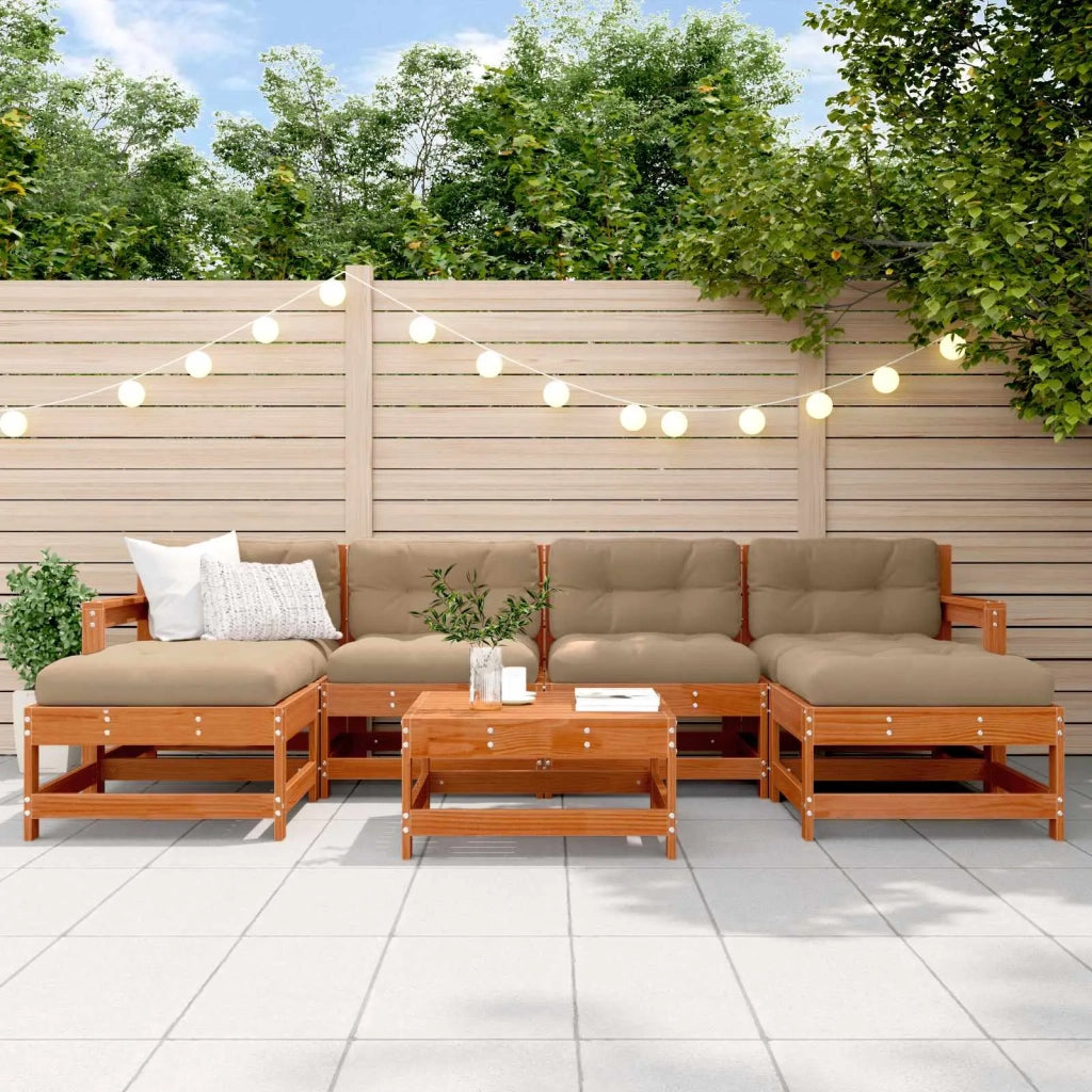Set Lounge da Giardino 7 pcs Marrone Cerato 3418067