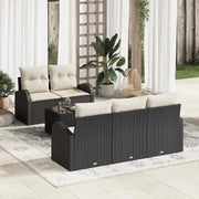 Set Divano da Giardino Nero 55 x 55 x 37 cm polyrattan 3345917