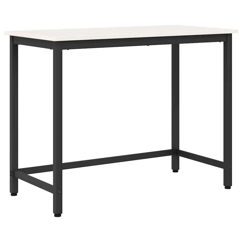Scrivania | Tavolo Bianco 100 x 50 x 77 cm Legno ingegnerizzato e acciaio