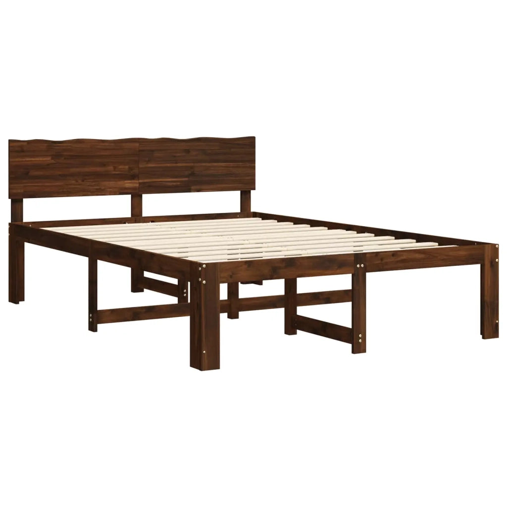 Letto matrimoniale con testiera ROSTOCK Marrone Scuro 903443