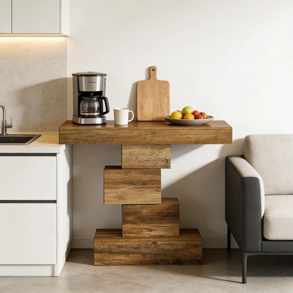 CONSOLLE da ingresso 108x30x80 cm Legno Marrone Chiaro