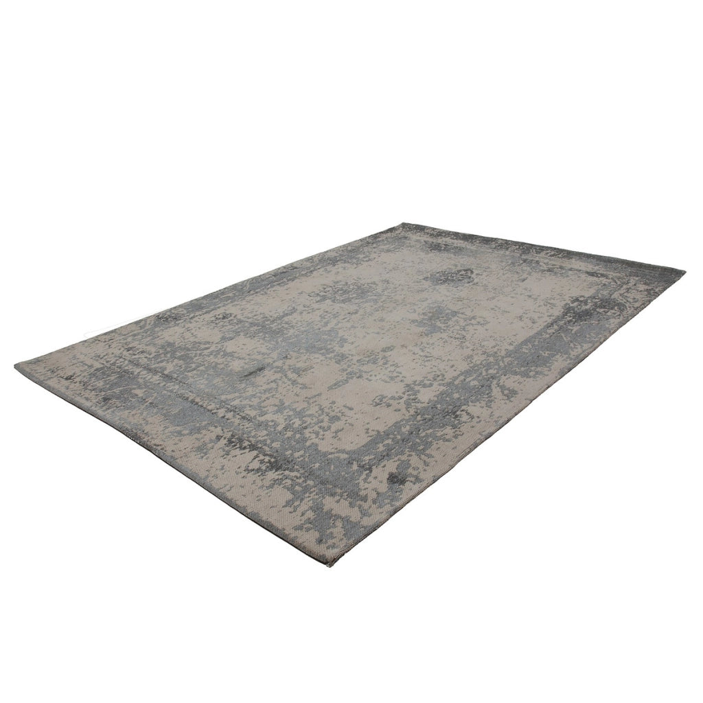 Tappeto vintage Nostalgia in cotone e poliestere grigio