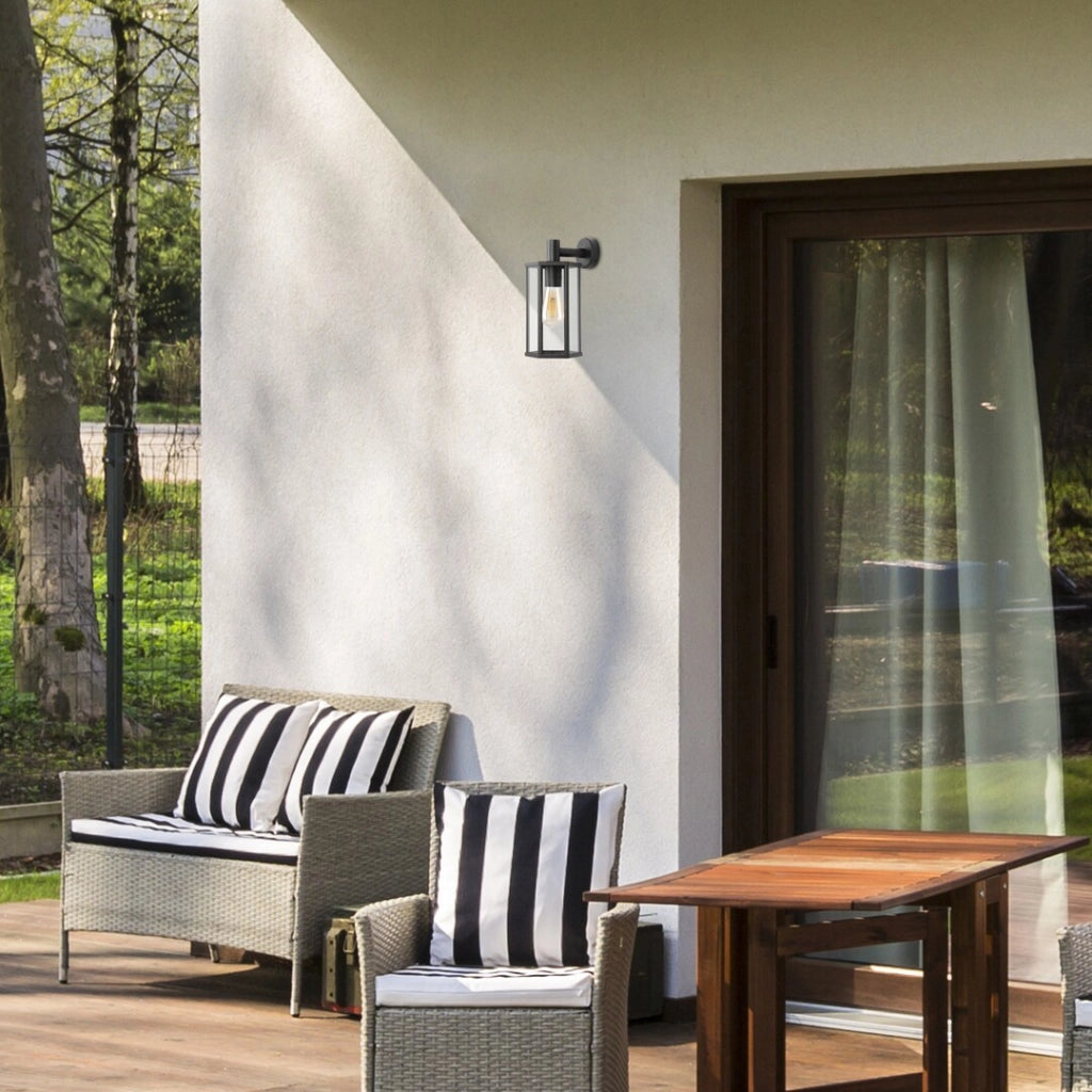 Applique esterno classico E27 nero opaco IP44 Rabalux