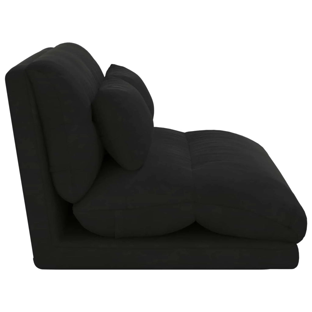 Sedia da Pavimento Nero 110 x 82 x 55 cm Velluto 42028215