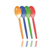 Trade Shop - Set 24 Pezzi Cucchiai In Plastica Colorati Feste Compleanni Party -