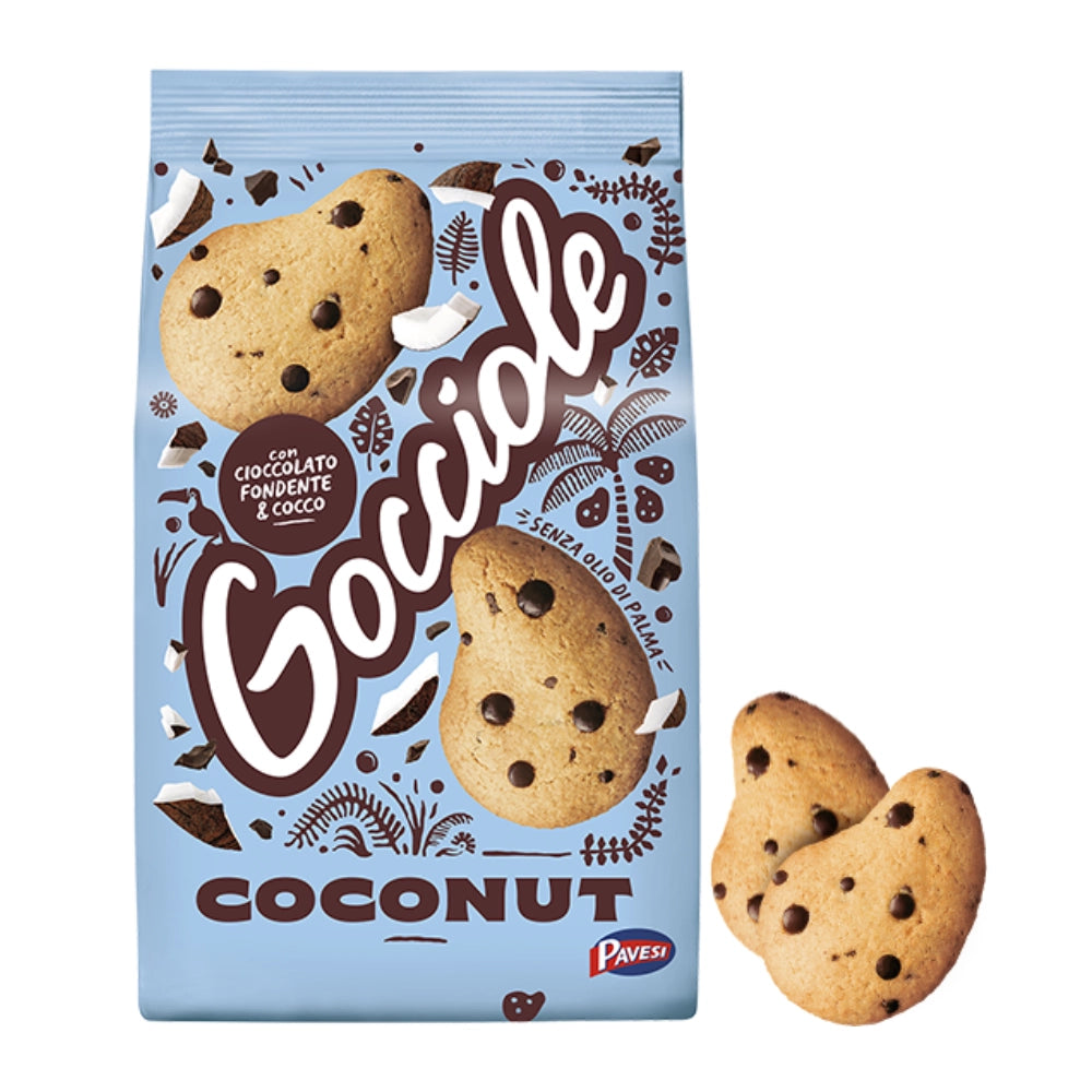 Gocciole coconut biscotti al cocco pavesi confezione da 320 grammi