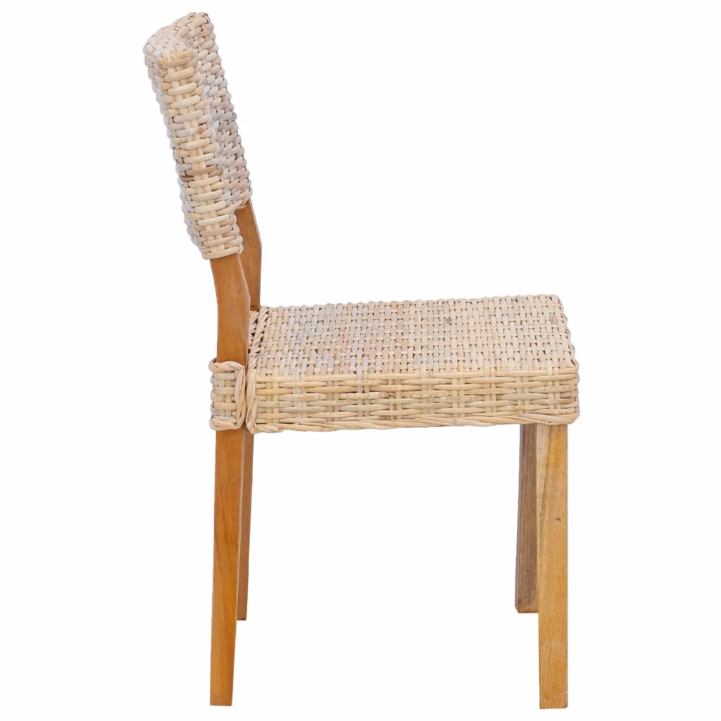 Sedia da pranzo 2 pcs Naturale 46 x 55 x 84 cm Rattan Kubu 42012426