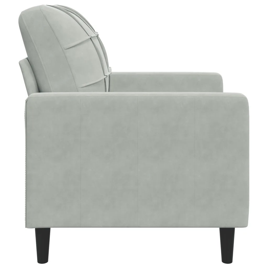 Poltrona | Sedia Relax Grigio Chiaro 60 cm Velluto