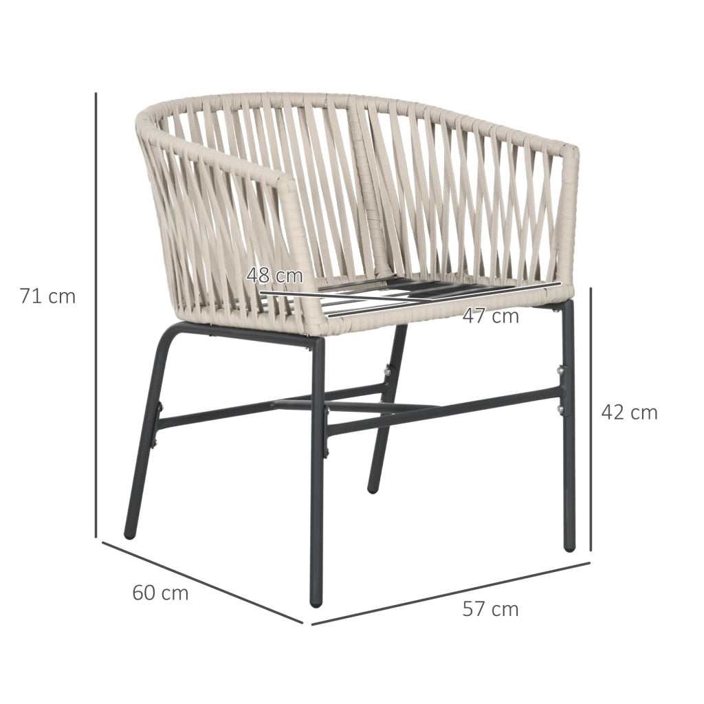 Sedia da pranzo 2 pezzi ¨C Minimal ¨C Beige, metallo