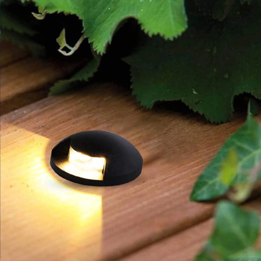 Mini faretto calpestabile nero incasso luce radente IP67 LED 1W singola finestra basso consumo segnapassi giardino viale 230V 4000K