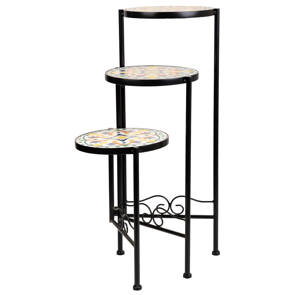 Set di 3 supporti in mosaico Multicolore e metallo