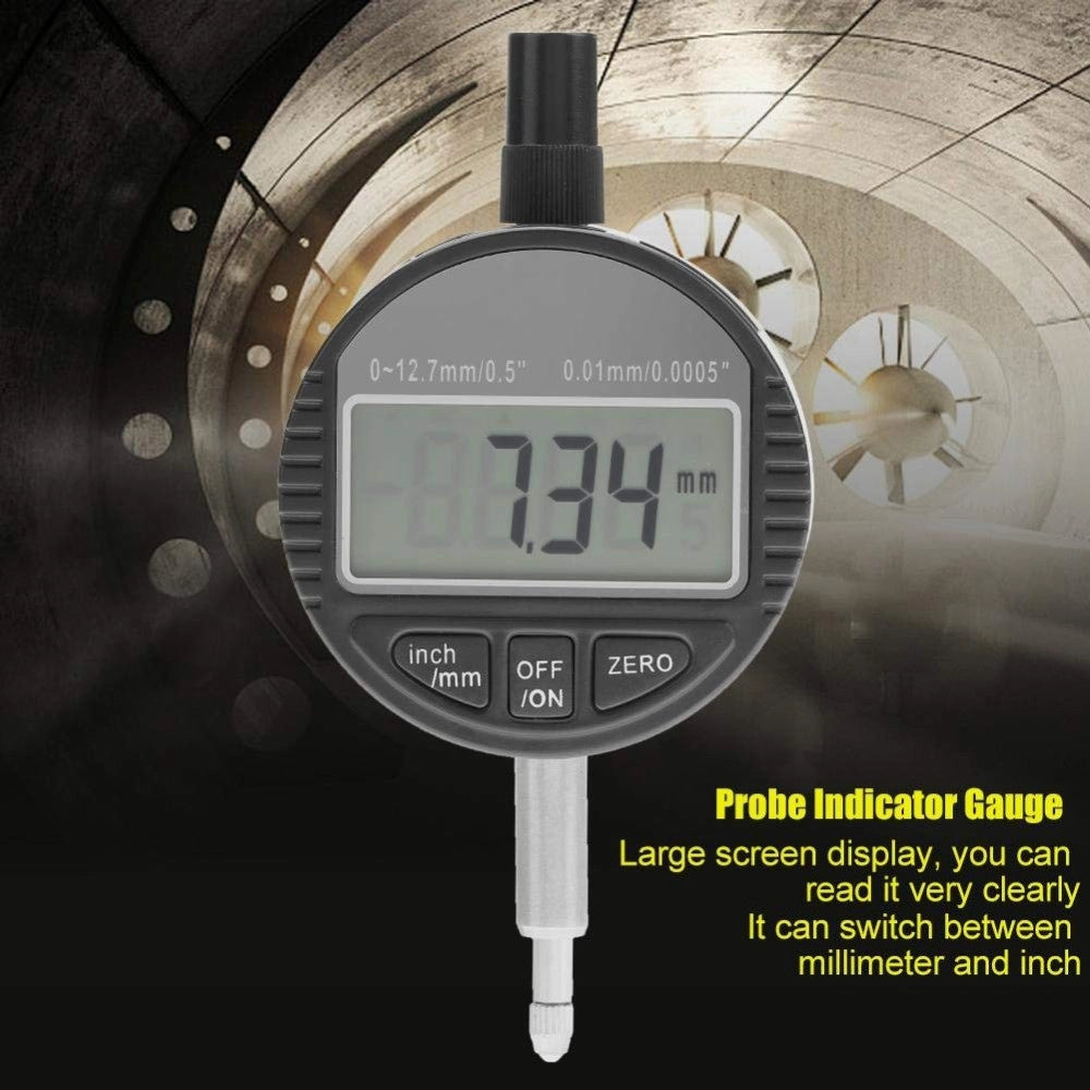 Trade Shop - Comparatore Centesimale Digitale Con Display 0-12,7mm/0,5" Tornio  0,01mm/0,005" -