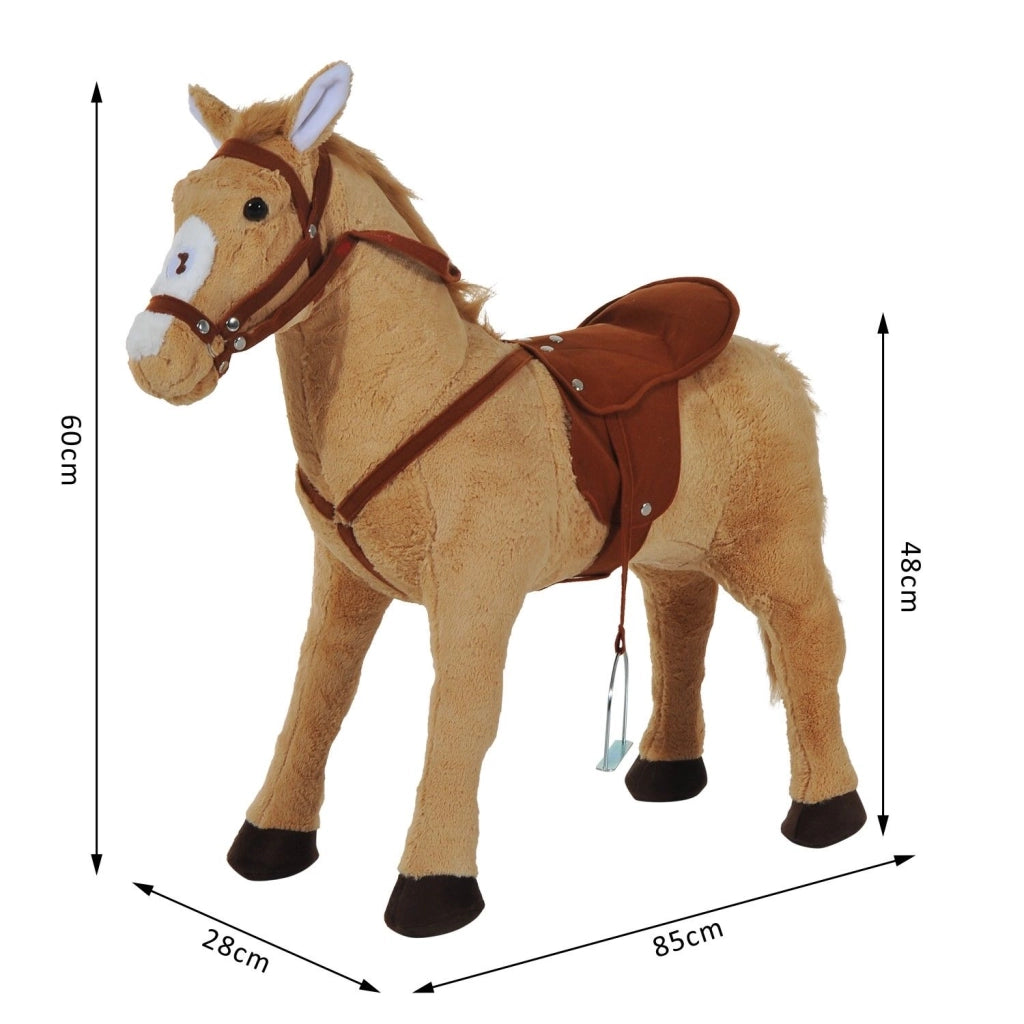 Cavallo a Dondolo su Ruote ¨C zephmum ¨C 60 cm, Beige