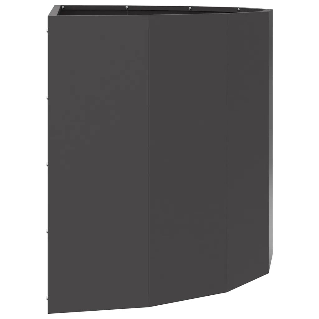 Fioriera | Cassetta per fiori | Vaso Nero 90 x 45 x 50 cm Acciaio