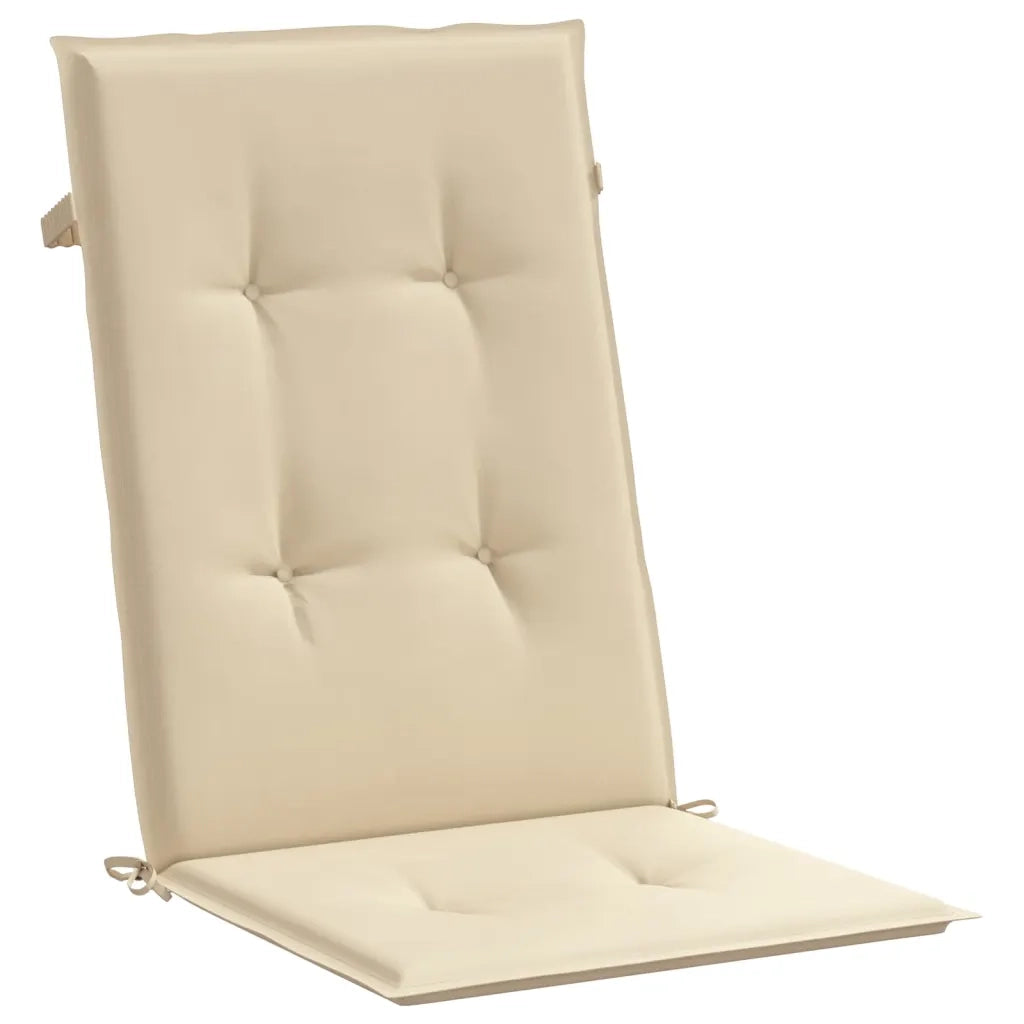 Cuscini per Sedie 4 pz Beige 120x50x3 cm in Tessuto 47543