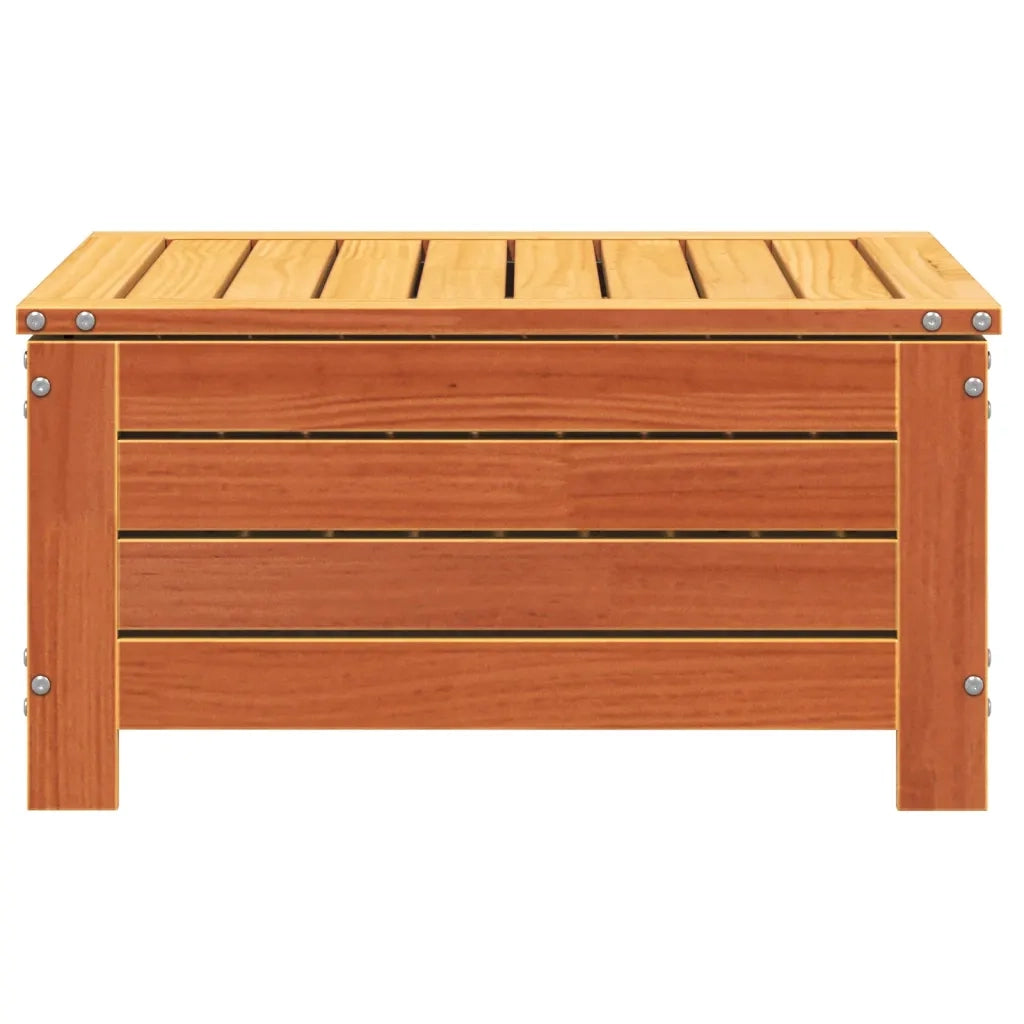 Poggiapiedi da Giardino con Cuscino Marrone Cera Massello Pino CFW1035443