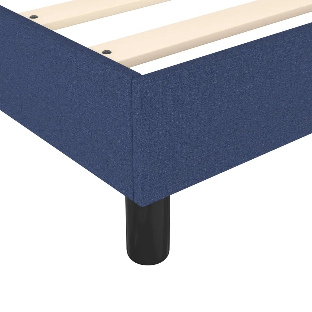 Struttura Letto a Rete a Molle Blu 200x200 cm in Tessuto 3120546