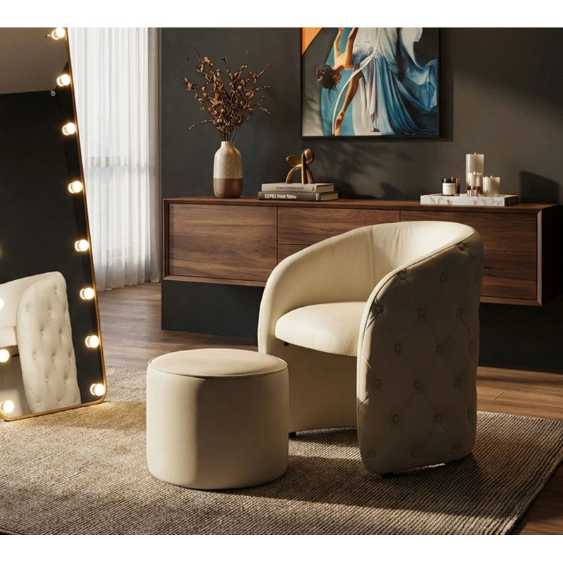Poltrona Con Puff Zagabria cm 76x75x80-ø 47x35
