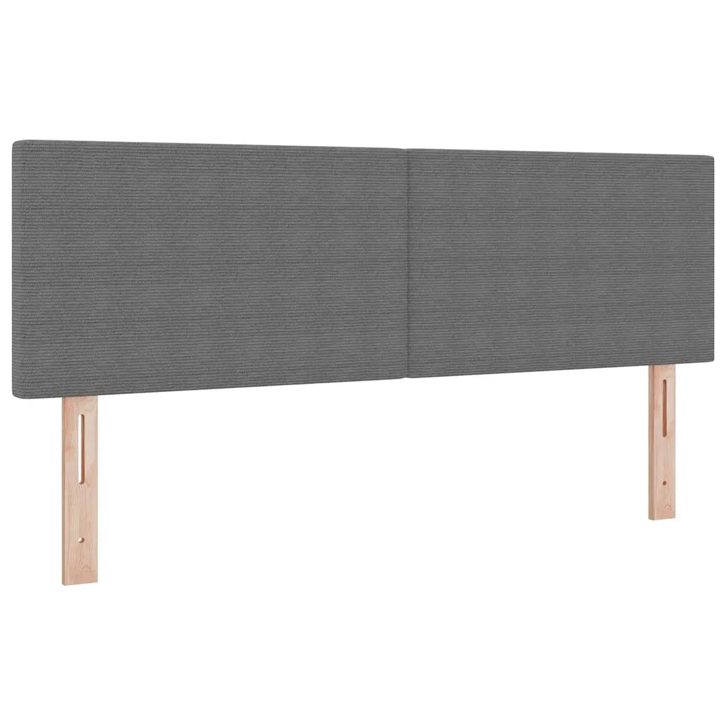 Testiera Grigio chiaro 160 cm Tessuto in Cords 42007057