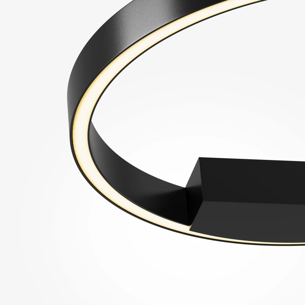 Maytoni Applique moderna Rim 1 luce LED integrato nero alluminio