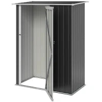 Casetta Porta Attrezzi Capanno in Acciaio Impermeabile 142x84x189cm