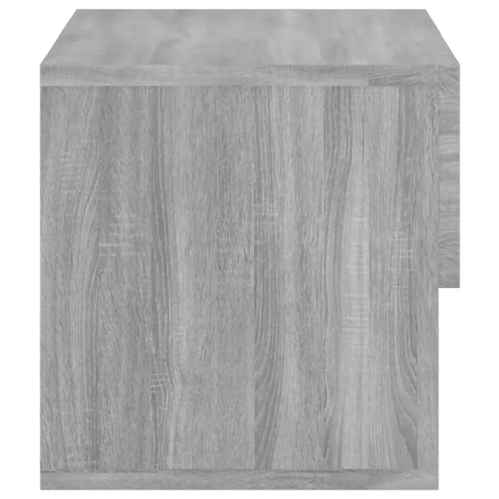 Set di 2 Comodini | Armadio da Notte | Mobiletto da notte a Muro Grigio Sonoma