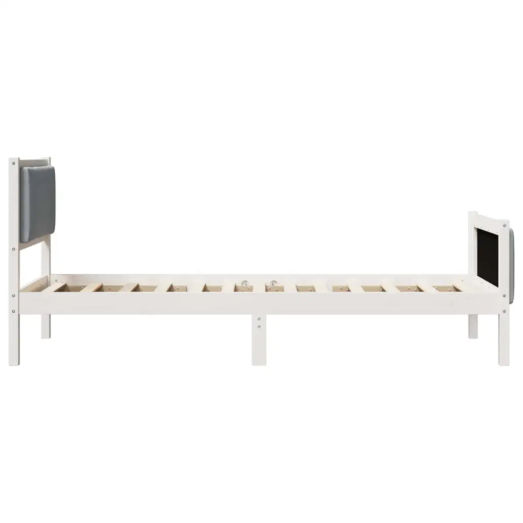 Struttura del letto-Giroletto Grigio chiaro 100 x 200 cm Tessuto 315156