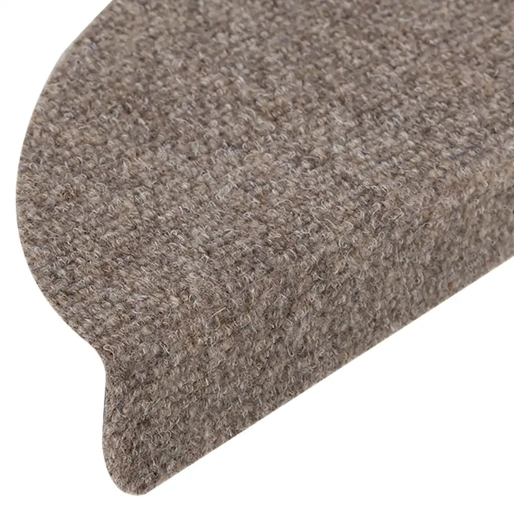 Tappetini per scale autoadesivi 5 pz | Gradini per Scale 56x17x3 cm beige semicircolari