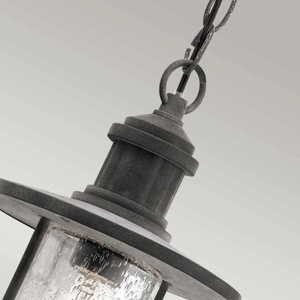 Lampada sospensione esterna retro zinco E27 60W Riverwood