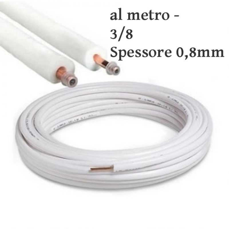 TUBO RAME COIBENTATO CLIMATIZZATORI CONDIZIONATORI 3-8 Spessore 0,8mm - al metro - UNIVERSALE