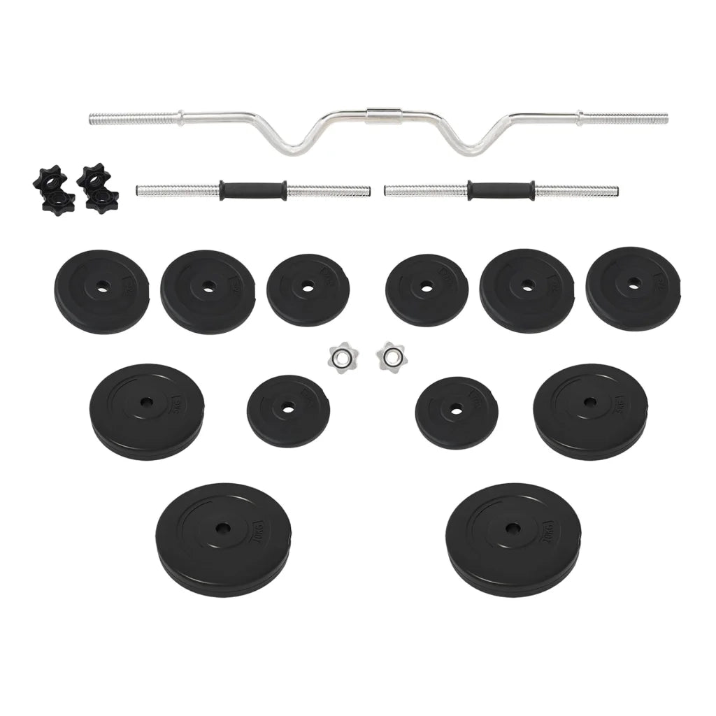 Set Bilanciere Curl e Manubri con Dischi 60 kg 3145026