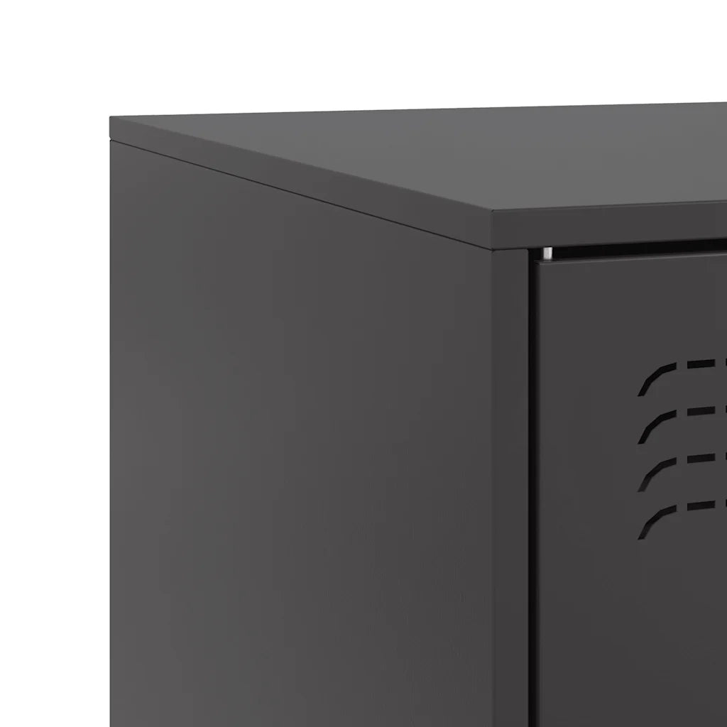 Mobili TV 2 pz Neri 67x39x44 cm in Acciaio 841692