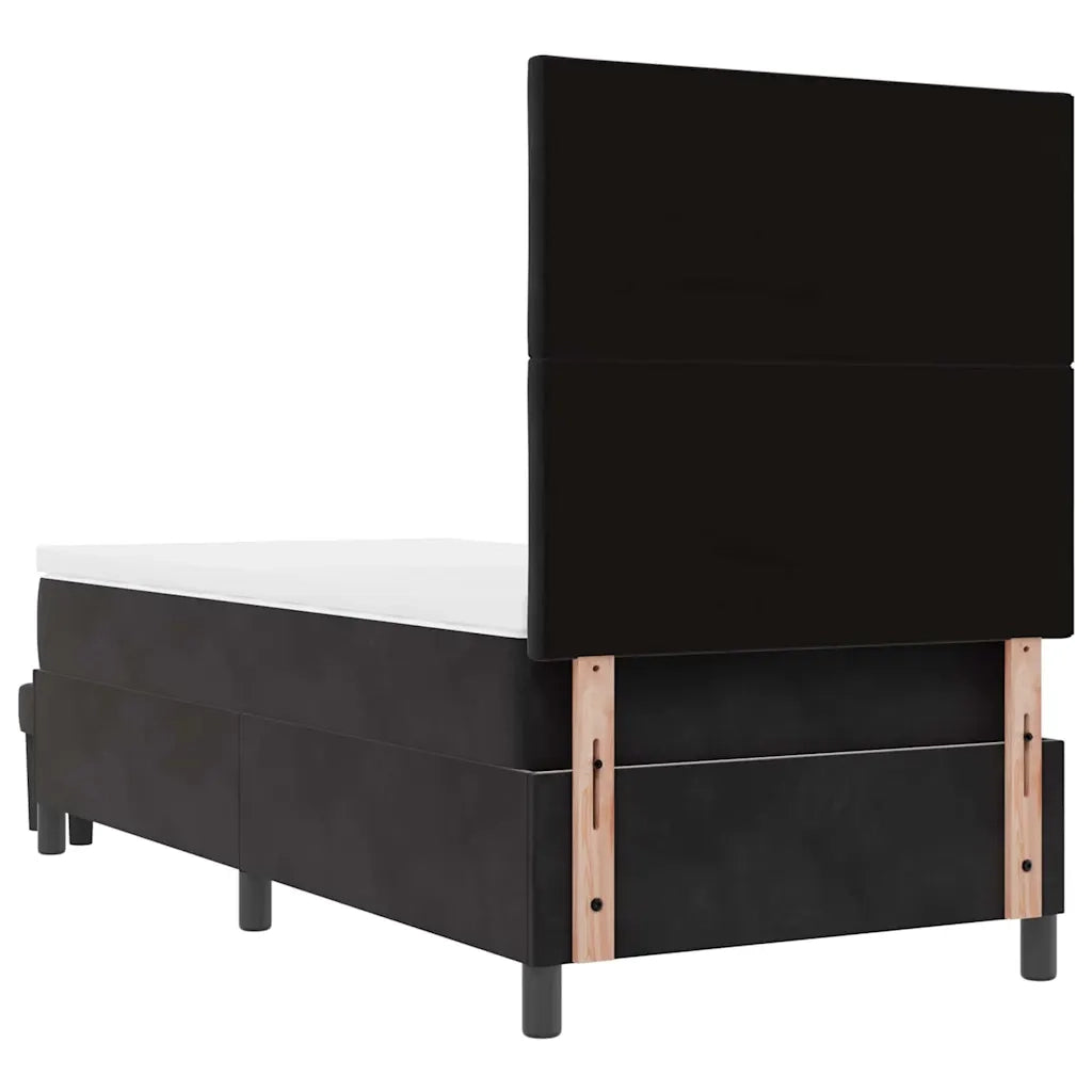 Letto a molle con testiera Nero 200 x 100 cm Velluto 3344560