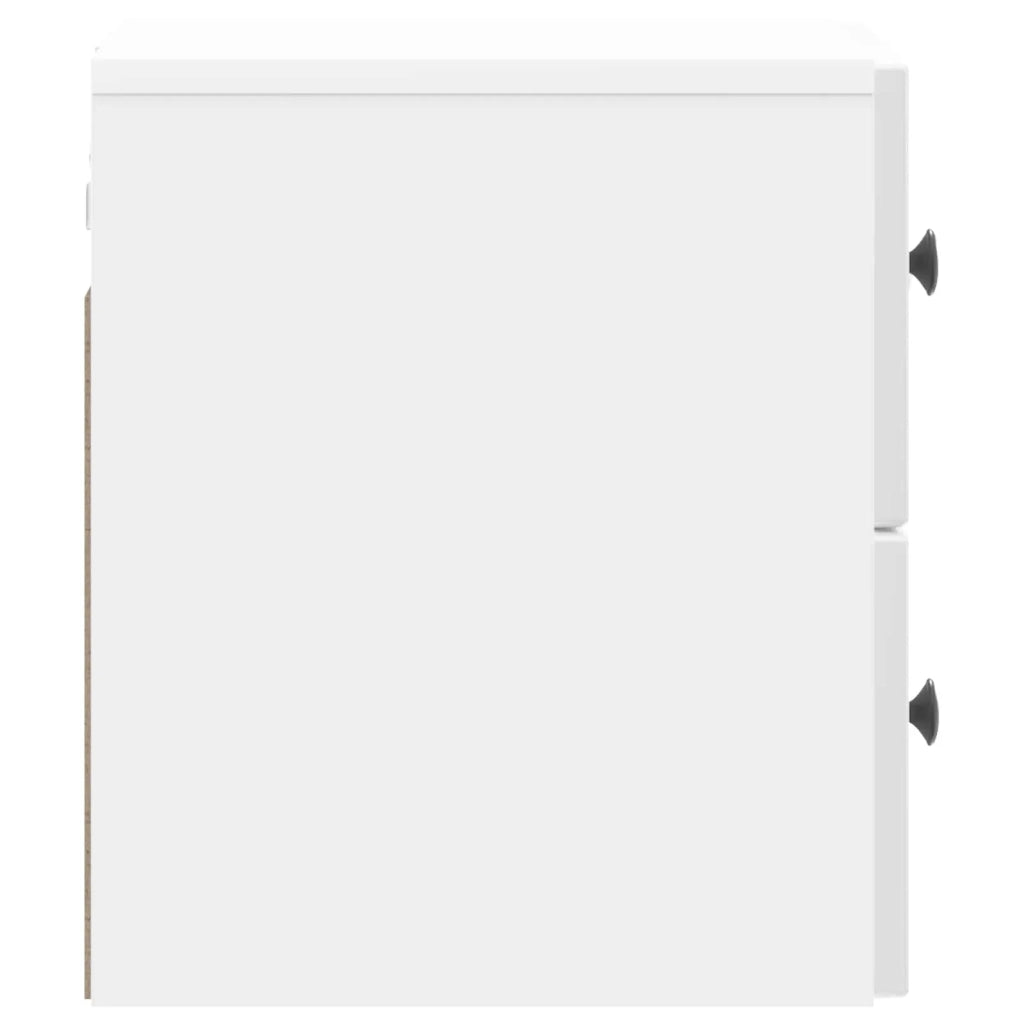 Mobiletto da notte a muro 2 pcs Bianco Lucido 33 x 34,5 x 40 cm 897964