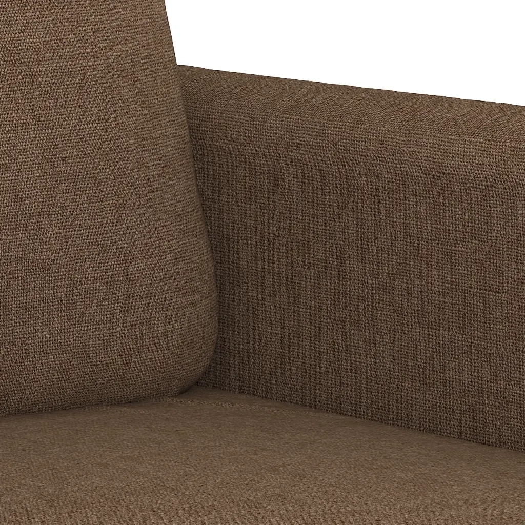 Set di Divani 4 pz con Cuscini Marrone in Tessuto 3202065